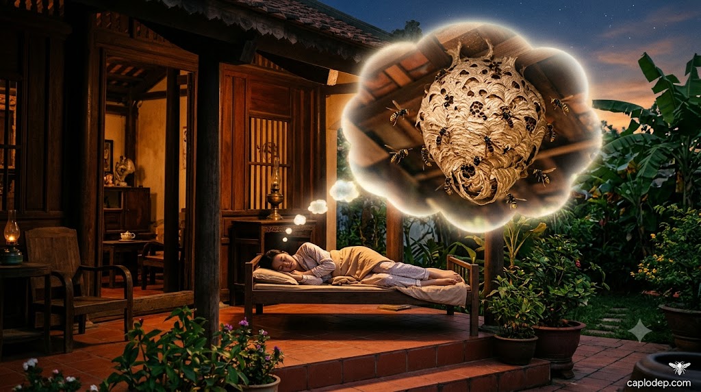 mơ thấy ong vò vẽ làm tổ trước hiên
